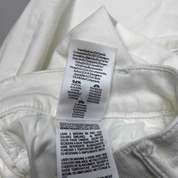 MOTHER Women’s The Hustler Roller High-Rise Jeans – White – Size 28 - Picture 6 of 10